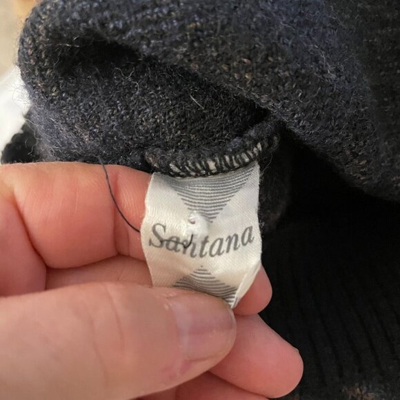 Maremma Wool Knit Cardigan Sweater V Neck Long Sleeves Black Multicolor Size 52 - Picture 10 of 11